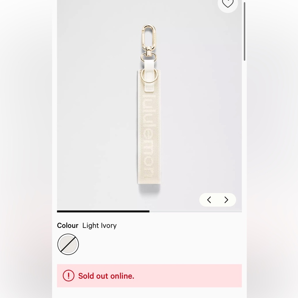 SOLD 🆕 Lululemon Never Lost Metallic Wordmark Keychain - Picture 1 of 7